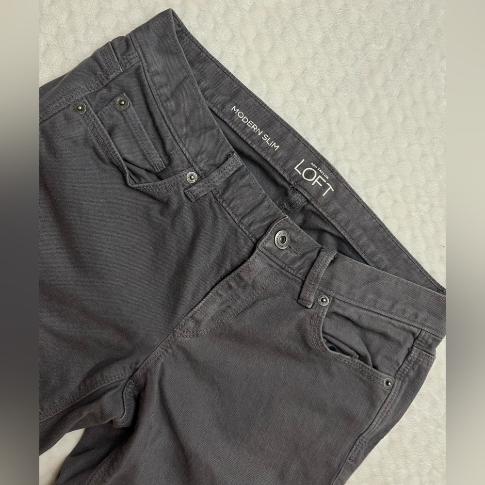 Women’s Ann Taylor Loft Gray Jeans Size 4 Modern Slim Fit